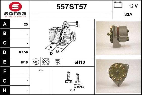 STARTCAR 557ST57 - Alternateur cwaw.fr