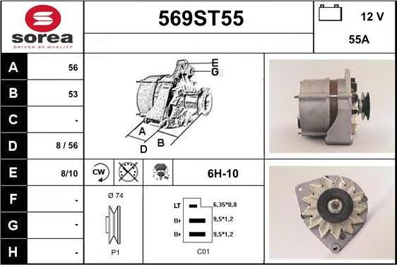 STARTCAR 569ST55 - Alternateur cwaw.fr