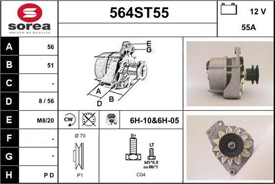 STARTCAR 564ST55 - Alternateur cwaw.fr