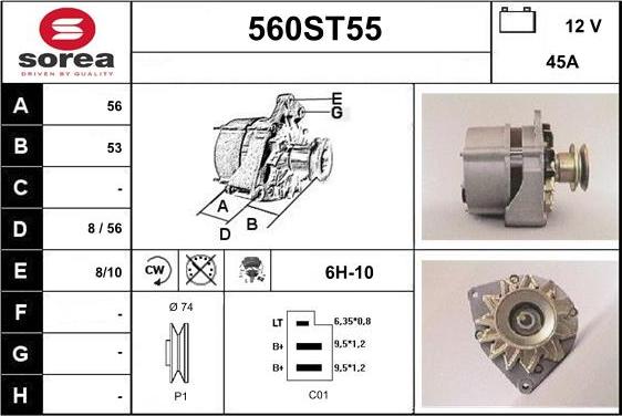 STARTCAR 560ST55 - Alternateur cwaw.fr