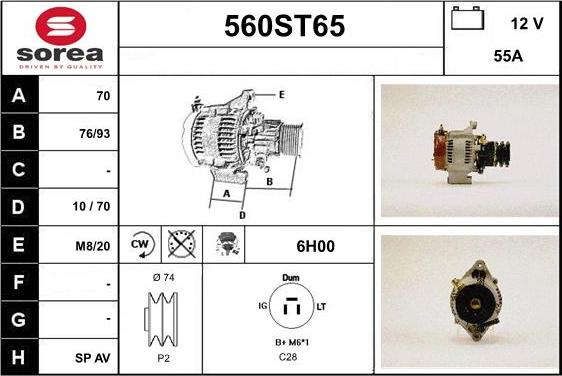 STARTCAR 560ST65 - Alternateur cwaw.fr