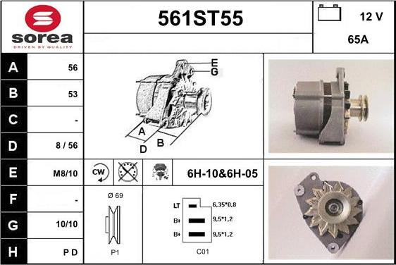 STARTCAR 561ST55 - Alternateur cwaw.fr