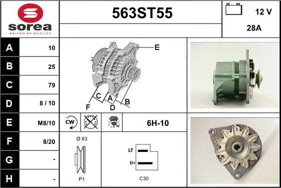 STARTCAR 563ST55 - Alternateur cwaw.fr