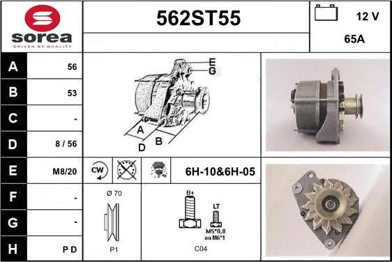 STARTCAR 562ST55 - Alternateur cwaw.fr