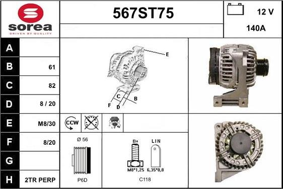 STARTCAR 567ST75 - Alternateur cwaw.fr