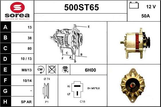 STARTCAR 500ST65 - Alternateur cwaw.fr