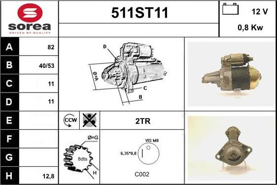 STARTCAR 511ST11 - Démarreur cwaw.fr