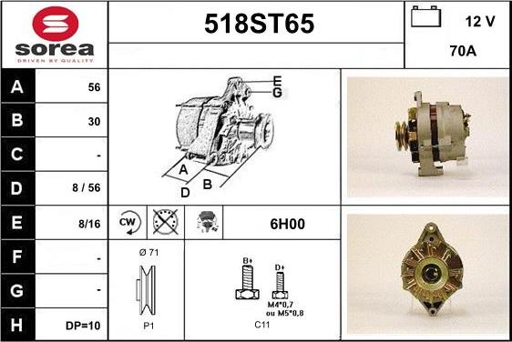 STARTCAR 518ST65 - Alternateur cwaw.fr