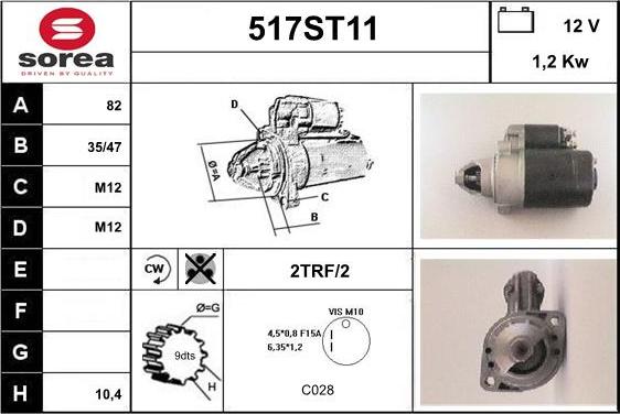 STARTCAR 517ST11 - Démarreur cwaw.fr