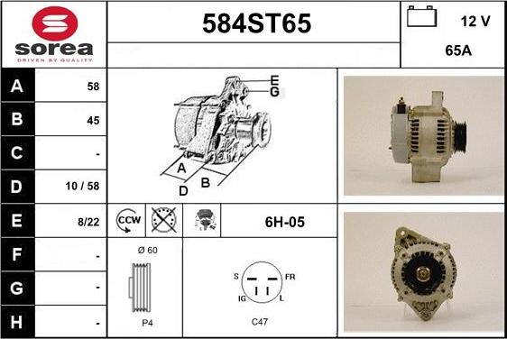 STARTCAR 584ST65 - Alternateur cwaw.fr