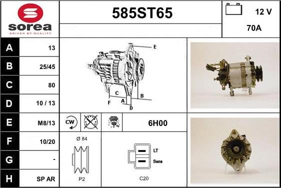 STARTCAR 585ST65 - Alternateur cwaw.fr