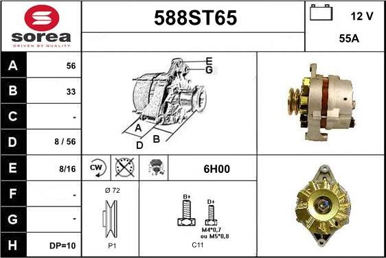 STARTCAR 588ST65 - Alternateur cwaw.fr