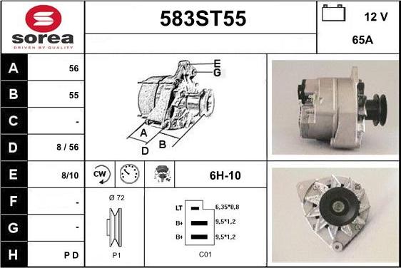 STARTCAR 583ST55 - Alternateur cwaw.fr