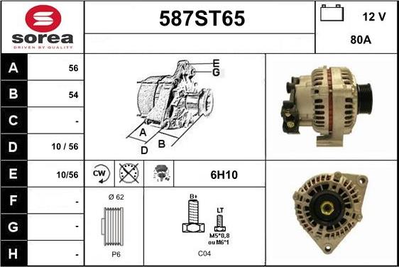 STARTCAR 587ST65 - Alternateur cwaw.fr