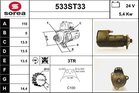 STARTCAR 533ST33 - Démarreur cwaw.fr