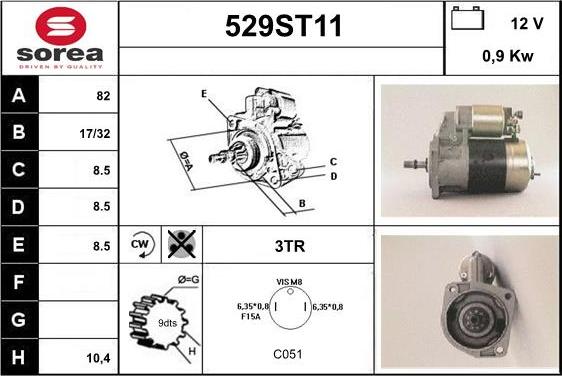 STARTCAR 529ST11 - Démarreur cwaw.fr