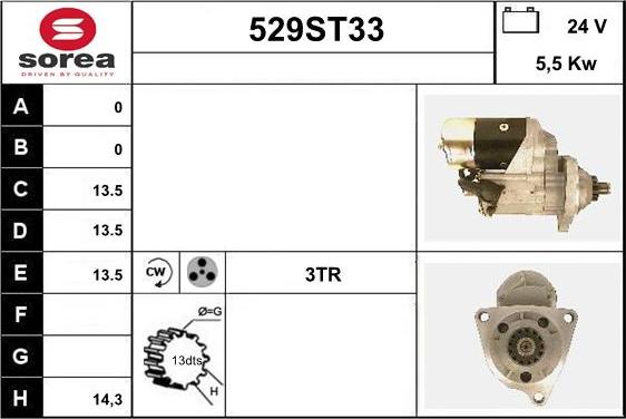 STARTCAR 529ST33 - Démarreur cwaw.fr