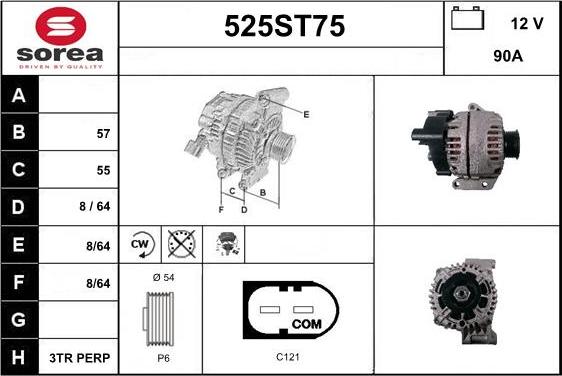 STARTCAR 525ST75 - Alternateur cwaw.fr