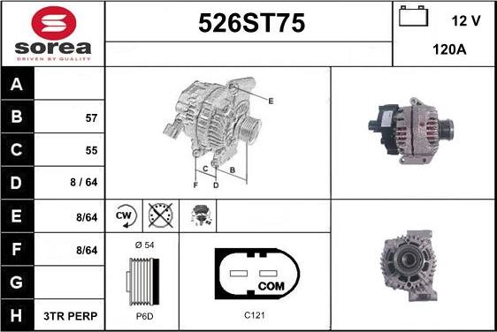 STARTCAR 526ST75 - Alternateur cwaw.fr