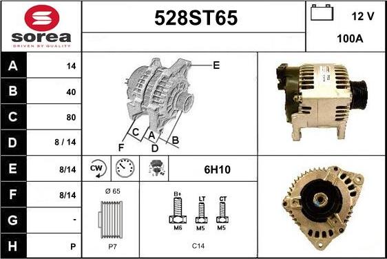 STARTCAR 528ST65 - Alternateur cwaw.fr