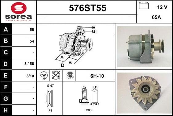 STARTCAR 576ST55 - Alternateur cwaw.fr