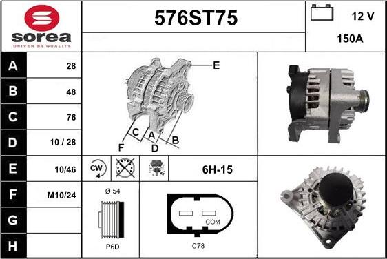 STARTCAR 576ST75 - Alternateur cwaw.fr