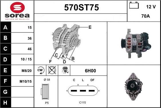 STARTCAR 570ST75 - Alternateur cwaw.fr