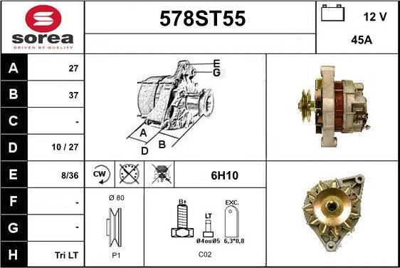 STARTCAR 578ST55 - Alternateur cwaw.fr