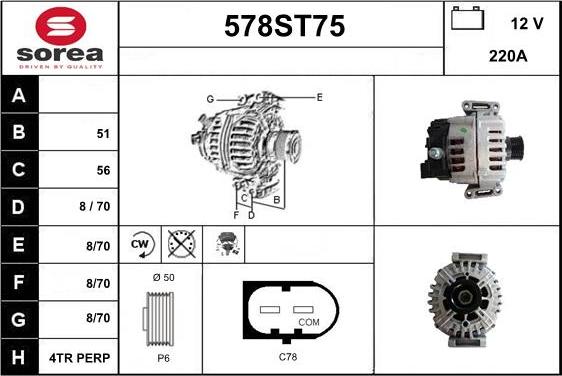 STARTCAR 578ST75 - Alternateur cwaw.fr