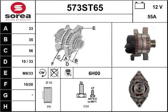 STARTCAR 573ST65 - Alternateur cwaw.fr