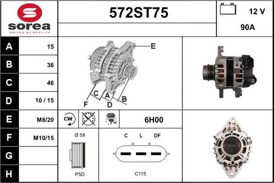 STARTCAR 572ST75 - Alternateur cwaw.fr