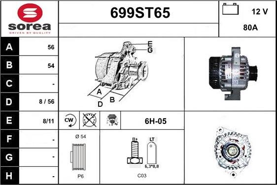 STARTCAR 699ST65 - Alternateur cwaw.fr