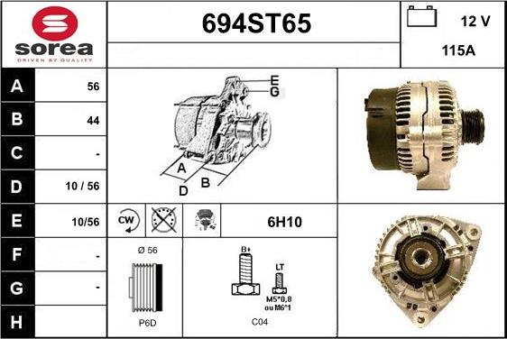 STARTCAR 694ST65 - Alternateur cwaw.fr