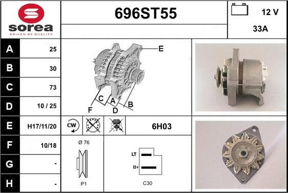 STARTCAR 696ST55 - Alternateur cwaw.fr