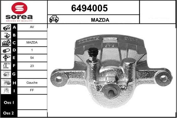 STARTCAR 6494005 - Étrier de frein cwaw.fr