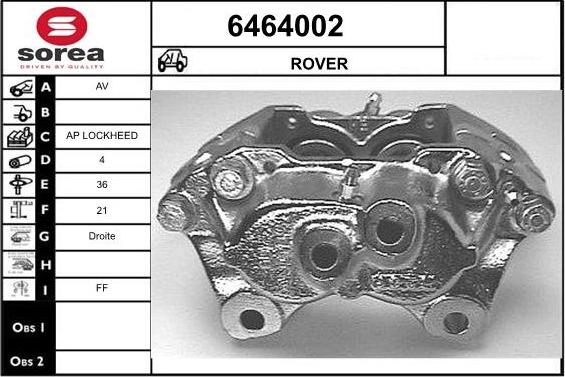 STARTCAR 6464002 - Étrier de frein cwaw.fr