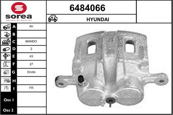 STARTCAR 6484066 - Étrier de frein cwaw.fr