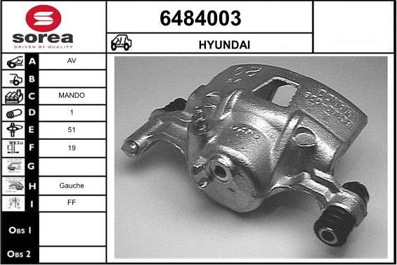 STARTCAR 6484003 - Étrier de frein cwaw.fr