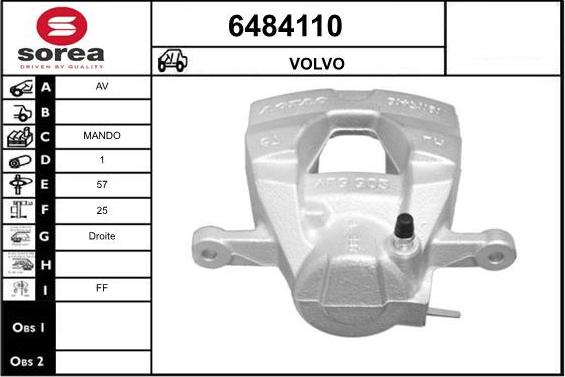 STARTCAR 6484110 - Étrier de frein cwaw.fr