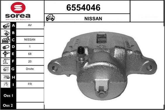 STARTCAR 6554046 - Étrier de frein cwaw.fr