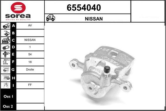 STARTCAR 6554040 - Étrier de frein cwaw.fr