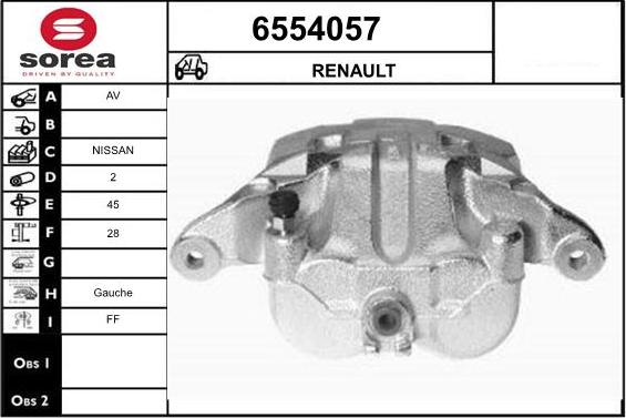 STARTCAR 6554057 - Étrier de frein cwaw.fr