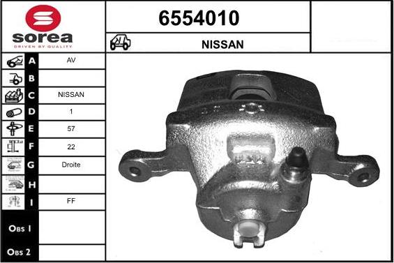 STARTCAR 6554010 - Étrier de frein cwaw.fr