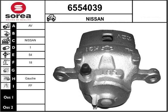 STARTCAR 6554039 - Étrier de frein cwaw.fr