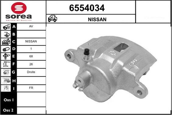 STARTCAR 6554034 - Étrier de frein cwaw.fr