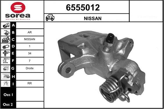 STARTCAR 6555012 - Étrier de frein cwaw.fr