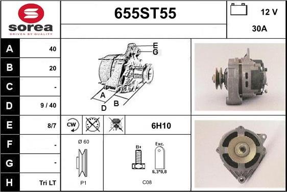 STARTCAR 655ST55 - Alternateur cwaw.fr