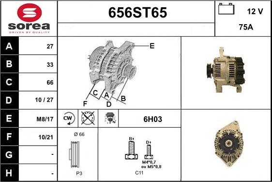 STARTCAR 656ST65 - Alternateur cwaw.fr