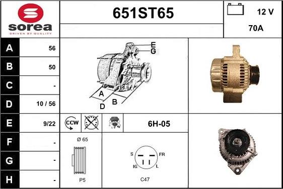 STARTCAR 651ST65 - Alternateur cwaw.fr