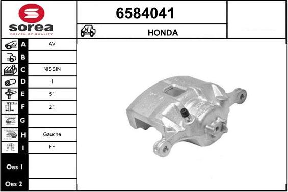 STARTCAR 6584041 - Étrier de frein cwaw.fr